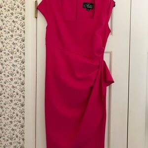 Alex Evenings Fuchsia Midi Dress